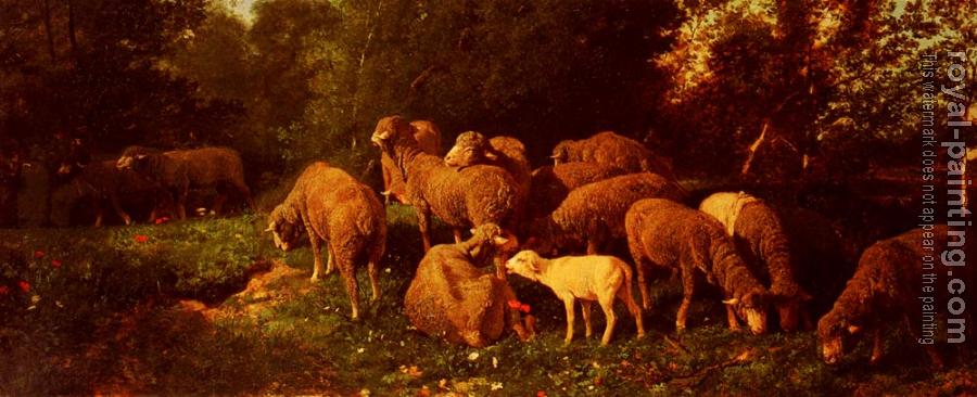 Charles Emile Jacque : Les Moutons Dans Le Sous-Bios